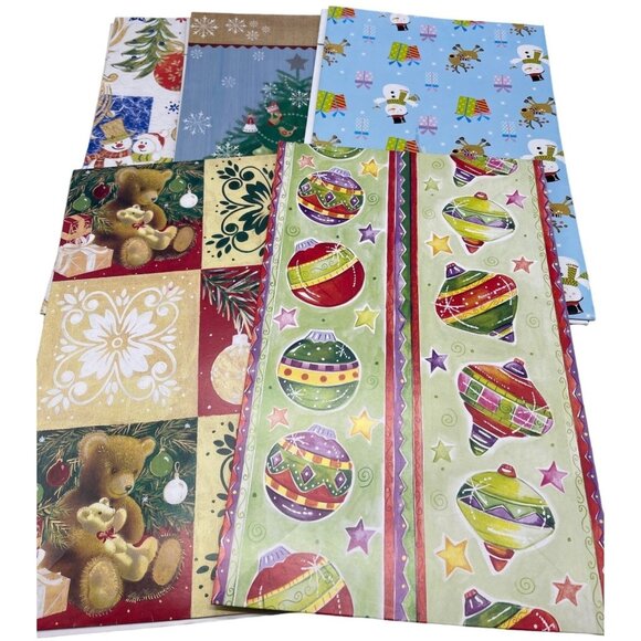 Christmas boxes holiday set of 5 rapping box varied design ornaments trees READ - Picture 1 of 5